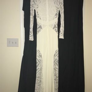 Off white, beautiful, Bebe long dress, NWT